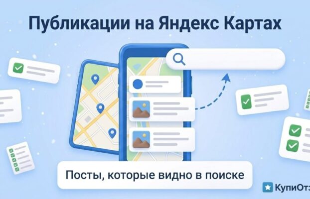 Публикации в карточке на Яндекс Картах: зачем вести и как попасть в поиск
