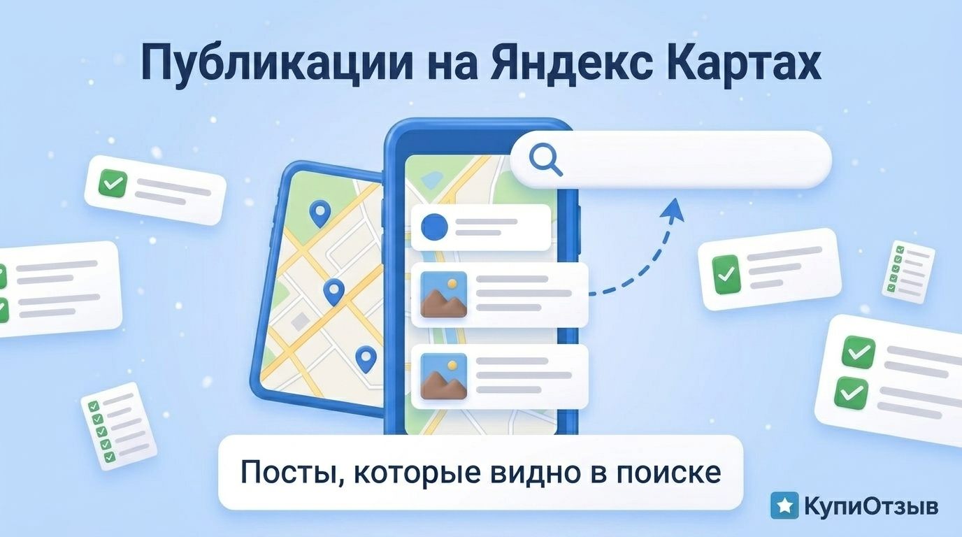 Публикации в карточке на Яндекс Картах: зачем вести и как попасть в поиск