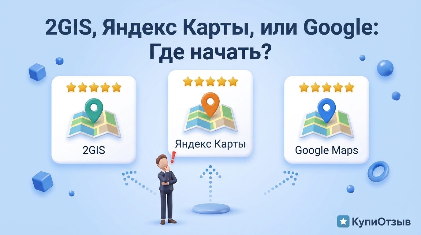 2ГИС, Яндекс Карты или Google: с чего начать регистрацию бизнеса